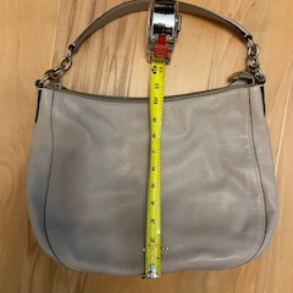 Coach, grey hobo, pebble, leather shoulder bag, Harley with silver trim - Picture 9 of 13